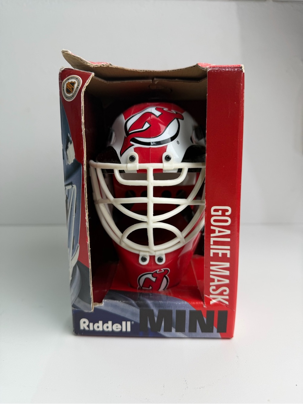 Riddell NHL Jersey Devils mini goalie mask vintage 90’s Brodeur era in box